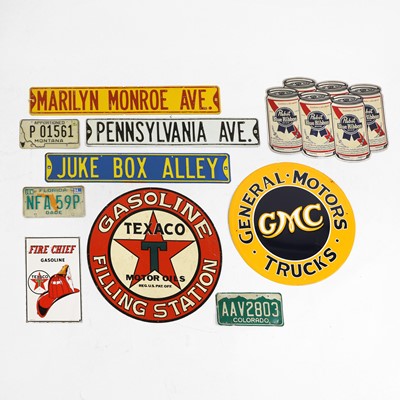 Lot 334 - A collection of ten reproduction enamel signs