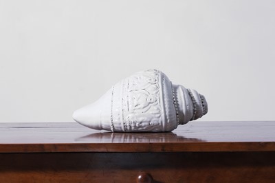 Lot 431 - An export blanc-de-Chine porcelain shell
