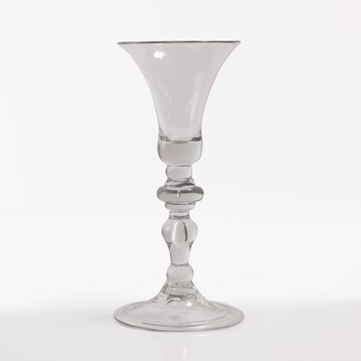 Lot 3 - A baluster wine glass