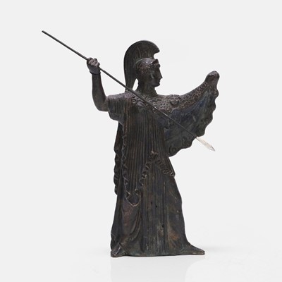Lot 134 - A grand tour bronze figure of Athena
