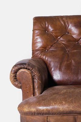 Lot 524 - A late Victorian leather club armchair