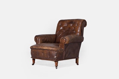 Lot 524 - A late Victorian leather club armchair
