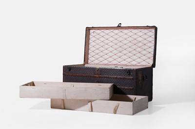 Lot 527 - A leather cabin trunk by Louis Vuitton