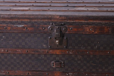 Lot 527 - A leather cabin trunk by Louis Vuitton