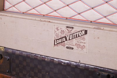Lot 527 - A leather cabin trunk by Louis Vuitton
