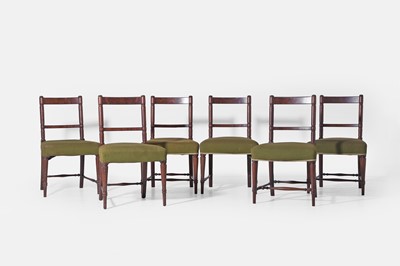 Lot 528 - A set of six Regency mahogany dining chairs