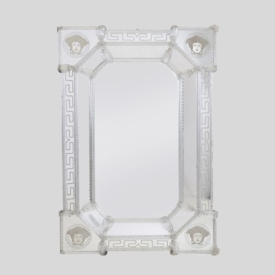 Lot 495 - A Venetian-style glass mirror