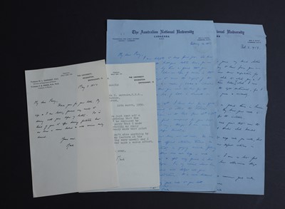 Lot 432 - Australian Scientists: 1- OLIPHANT, Prof. Mark L: Four Autograph Letter Signed, & One TLS