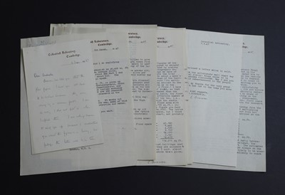 Lot 430 - CAVENDISH Lab- 1- BRAGG, William Lawrence: Autograph letter Signed