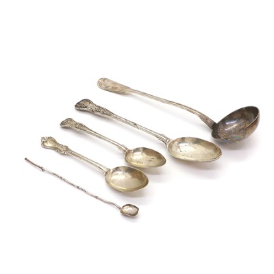 Lot 20 - A collection of silver spoons