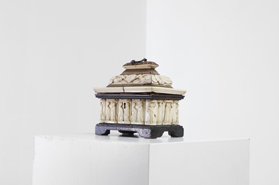 Lot 70 - A small bone, horn and softwood casket