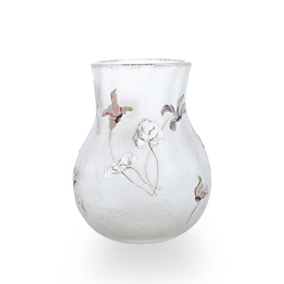 Lot 75 - A Legras acid-etched and enamelled glass vase
