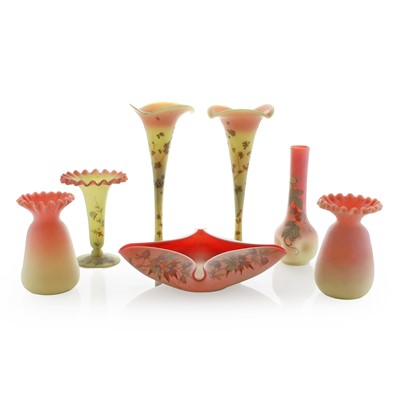 Lot 43 - A collection of Victorian Burmese glass