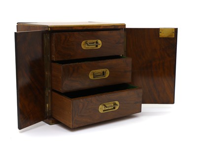 Lot 155 - A burr walnut and brass mounted collector's cabinet