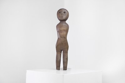 Lot 314 - A carved oak doll