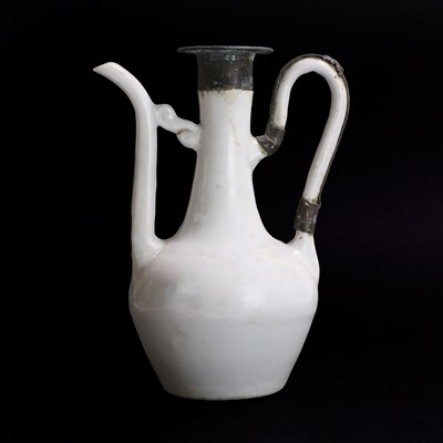 Lot 359 - A Chinese white-glazed ewer