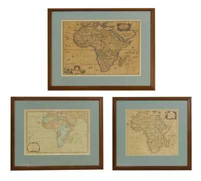 Lot 403 - THREE MAPS OF AFRICA: 1- Dapper, Olfert: Africae Accurata Tabula