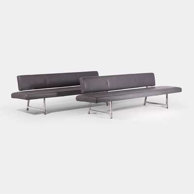 Lot 514 - A pair of 'Foster 510' Foster+Partners for Walter Knoll four-seater bench sofas