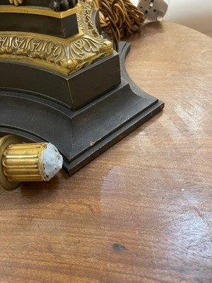 Lot 4 - A pair of large Empire-style gilt and patinated bronze candelabras