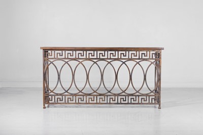 Lot 57 - A neoclassical gilt-metal and wooden console table by OKA