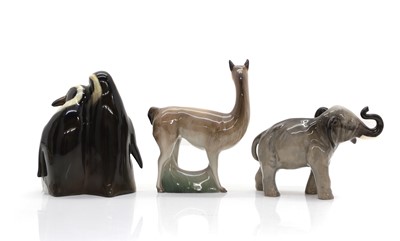 Lot 105 - A group of three Doulton animals