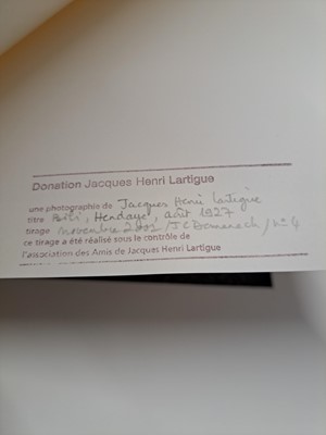 Lot 350 - Jacques-Henri Lartigue (French, 1894-1986)