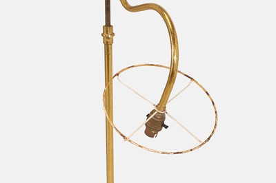 Lot 2 - A pair of brass adjustable standard lamps