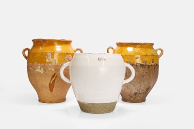 Lot 6 - A group of three glazed stoneware pots