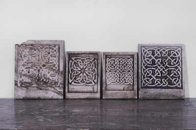 Lot 511 - A group of four carved marble panels