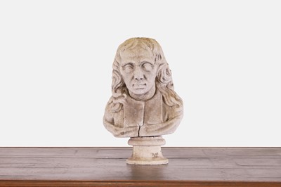 Lot 16 - A marble bust of John Milton