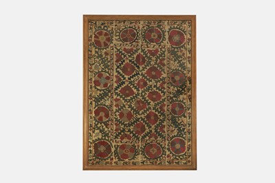 Lot 13 - A framed suzani panel