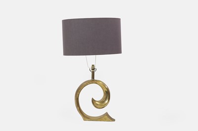 Lot 325 - A modernist brass table lamp