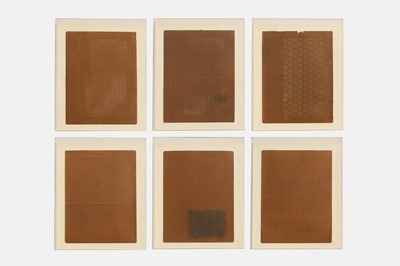 Lot 57 - A set of six pieces of punched veneer