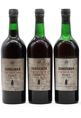 Lot 414 - Sandeman, Vintage Port, 1963