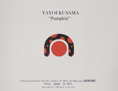Lot 464 - Yayoi Kusama (Japanese, b.1929)