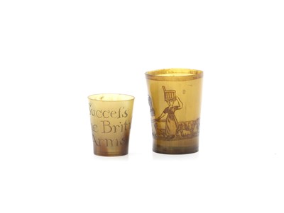 Lot 302 - Two miniature horn beakers