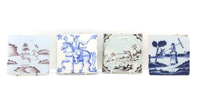 Lot 103 - Four deftware tiles