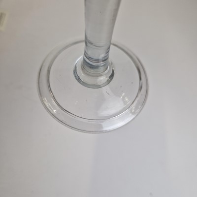 Lot 4 - A group of ten plain stem wine glasses