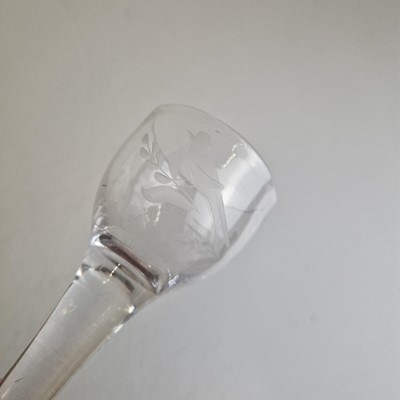 Lot 4 - A group of ten plain stem wine glasses