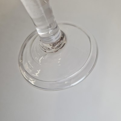 Lot 4 - A group of ten plain stem wine glasses