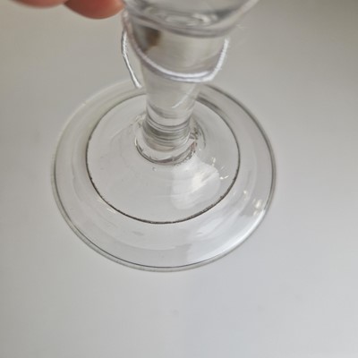 Lot 4 - A group of ten plain stem wine glasses