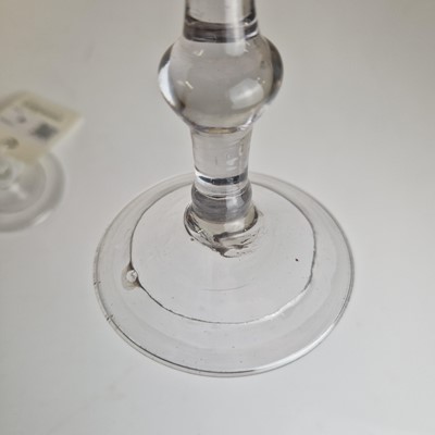 Lot 4 - A group of ten plain stem wine glasses