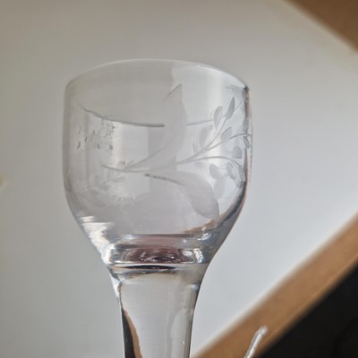 Lot 4 - A group of ten plain stem wine glasses