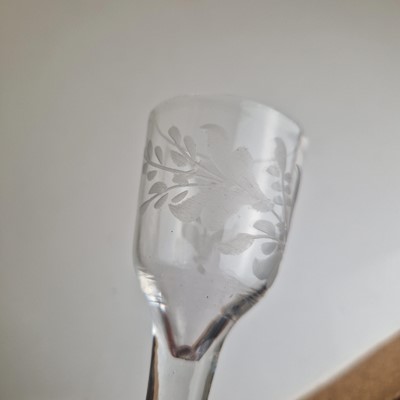 Lot 4 - A group of ten plain stem wine glasses