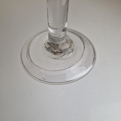Lot 4 - A group of ten plain stem wine glasses