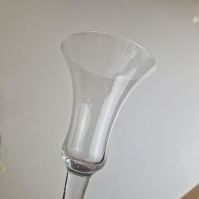 Lot 4 - A group of ten plain stem wine glasses