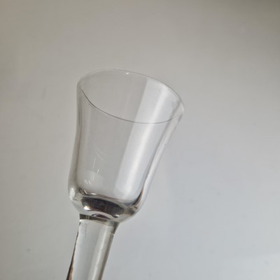 Lot 4 - A group of ten plain stem wine glasses