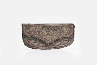 Lot 500 - An Ottoman metal thread, silk and velvet embroidered purse