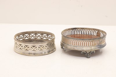 Lot 26 - A George III silver coaster