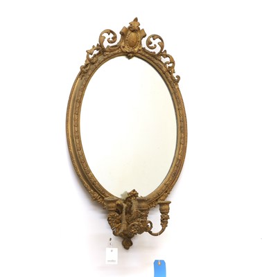 Lot 491 - A pair of gilt gesso girandole mirrors